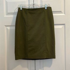 Van Huesen Olive Green Pencil Skirt